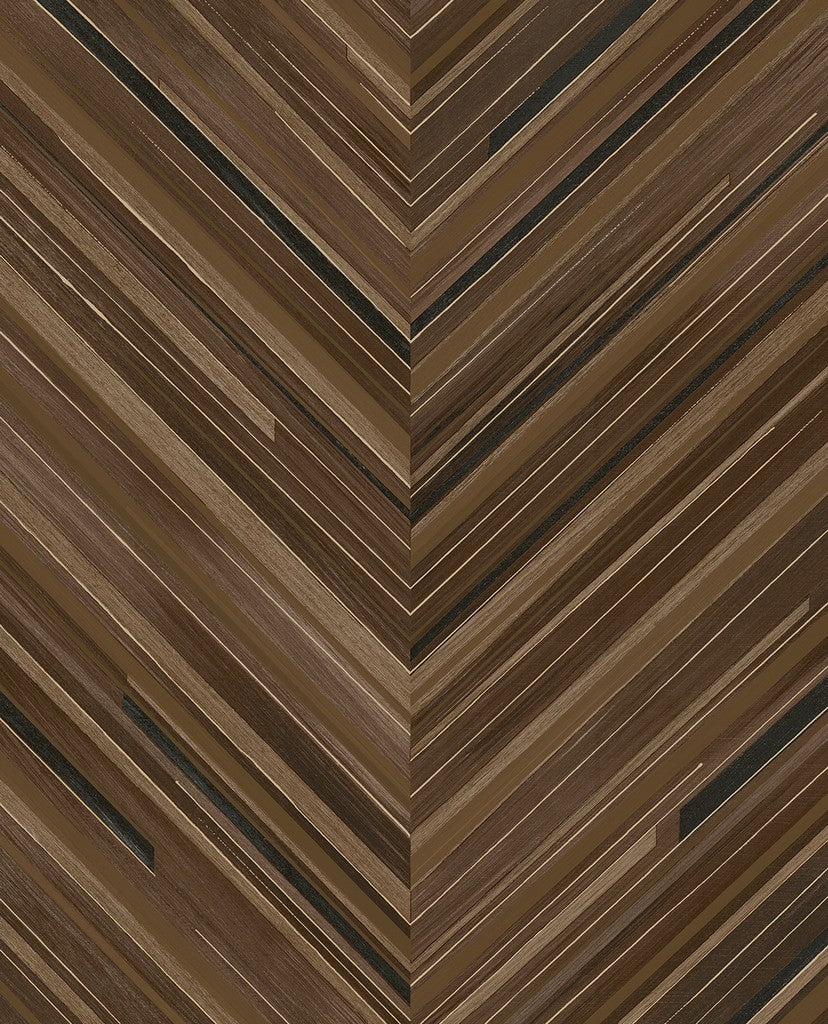 Gilded Wood Herringbone wallpaper