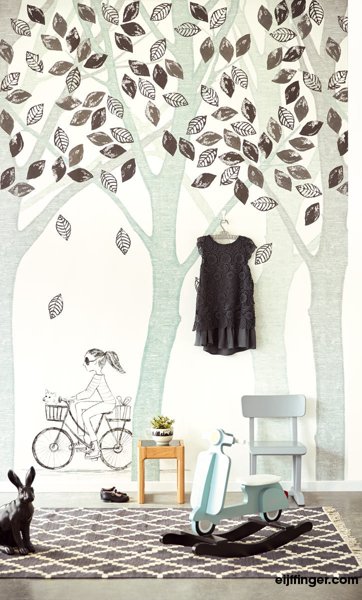 Wallpower Junior Leafy Trees come Alive XL mural