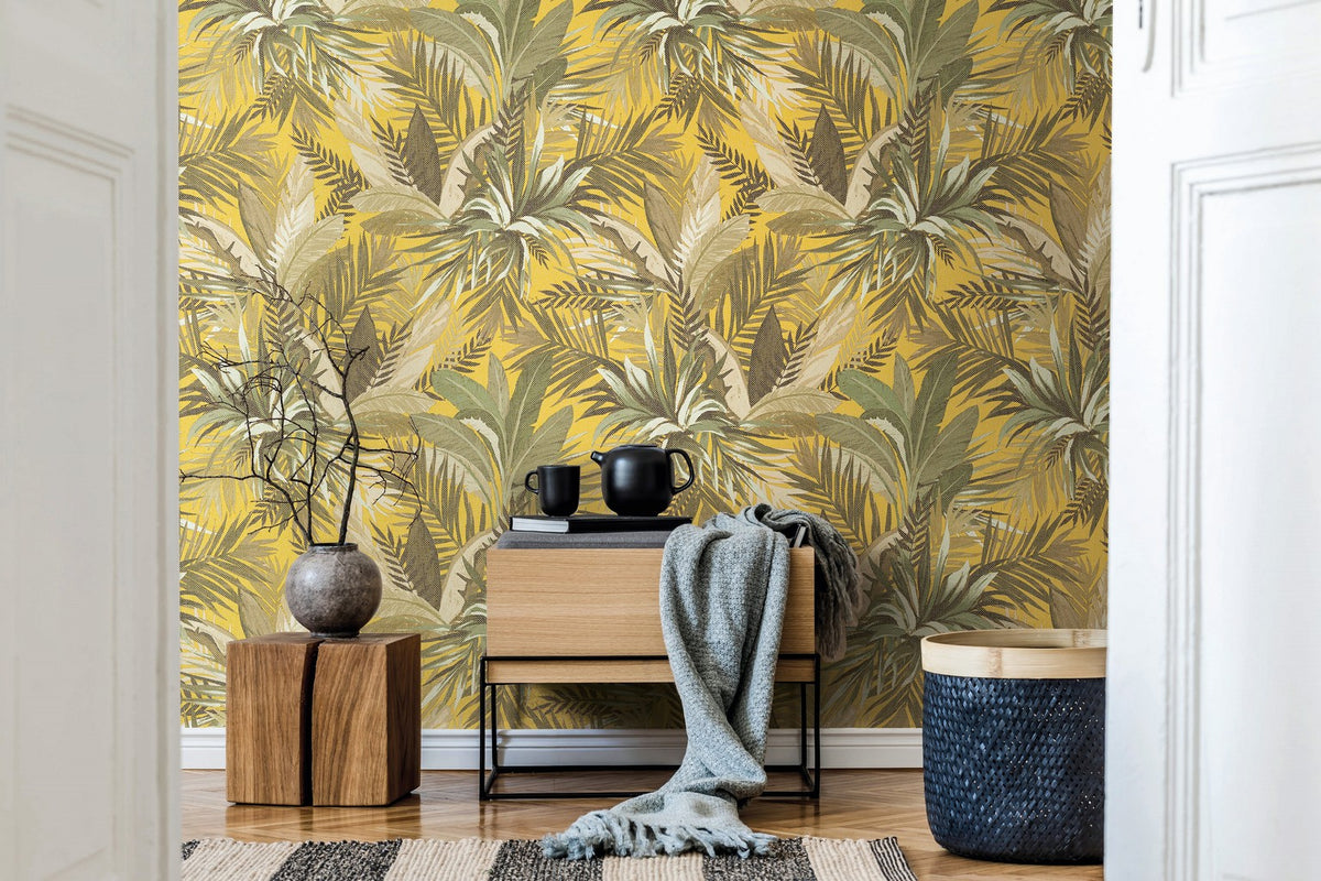 Shop J&V Lemuria Jungle Leaf Wallpaper | Dreamweaver Studios