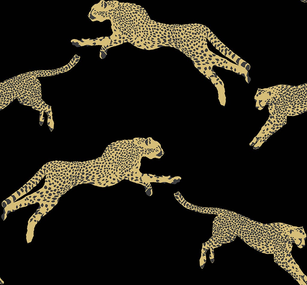 Scalamandré Leaping Cheetah wallpaper