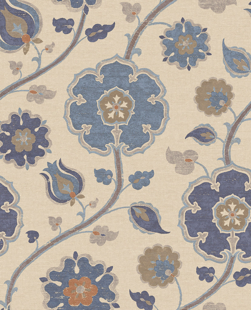 Amber Ornamental Floral wallpaper