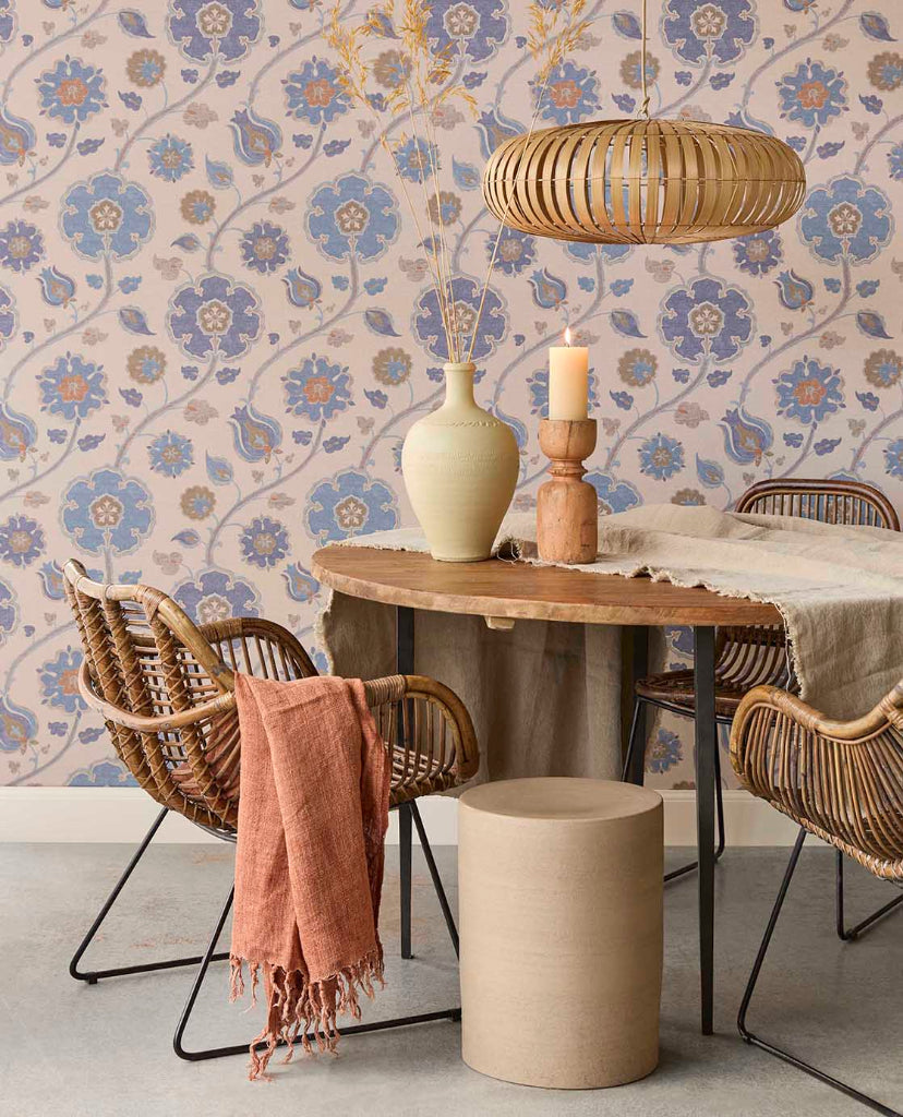 Amber Ornamental Floral wallpaper
