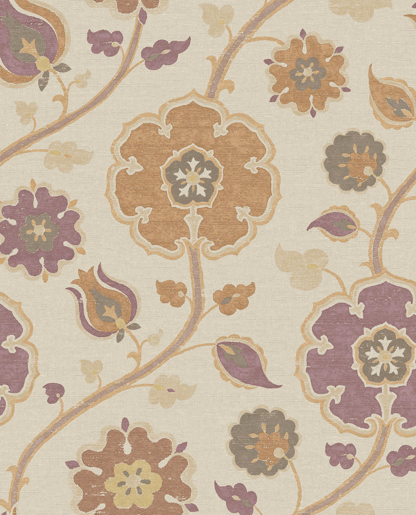 Amber Ornamental Floral wallpaper