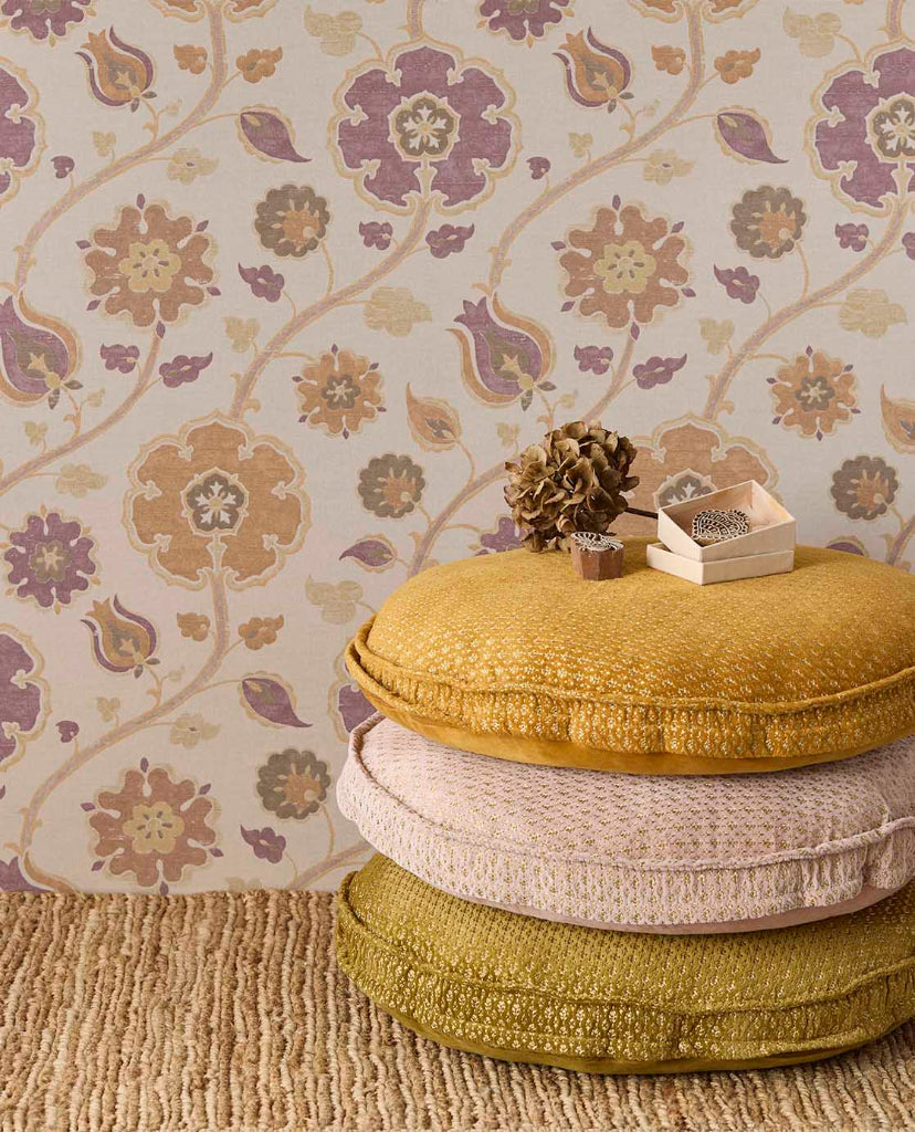 Amber Ornamental Floral wallpaper