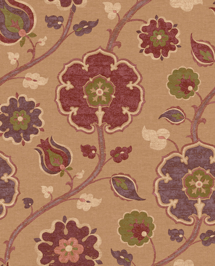 Amber Ornamental Floral wallpaper