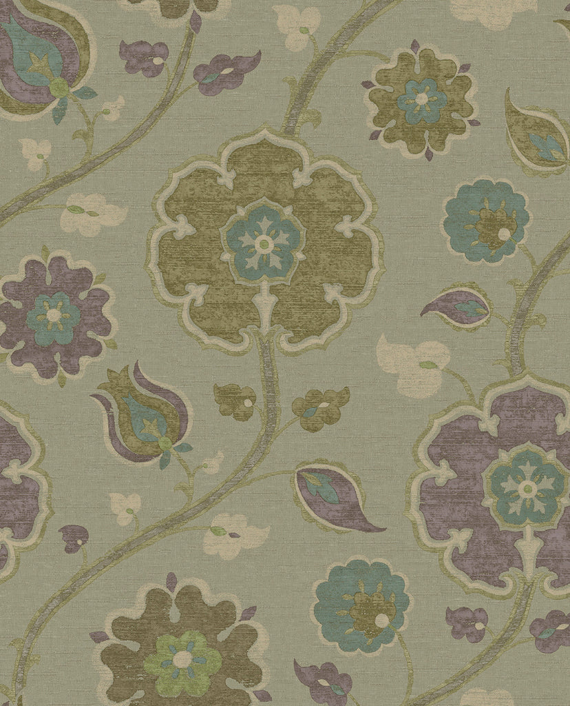 Amber Ornamental Floral wallpaper