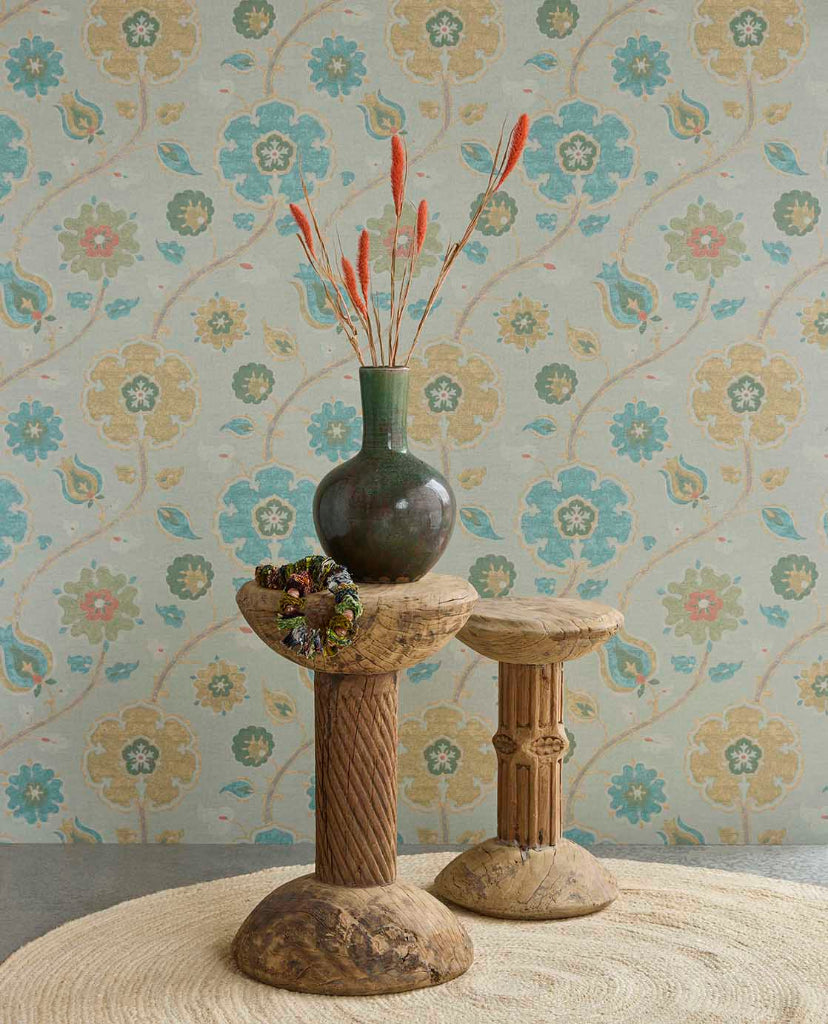 Amber Ornamental Floral wallpaper