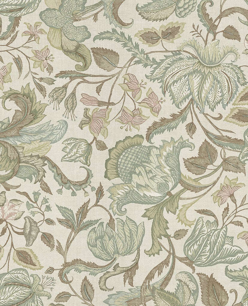 Amber Silken Floral wallpaper