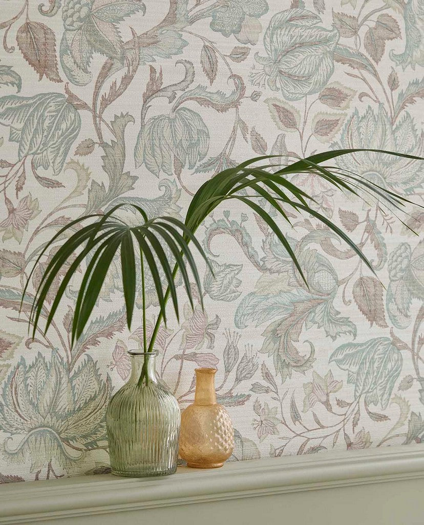 Amber Silken Floral wallpaper