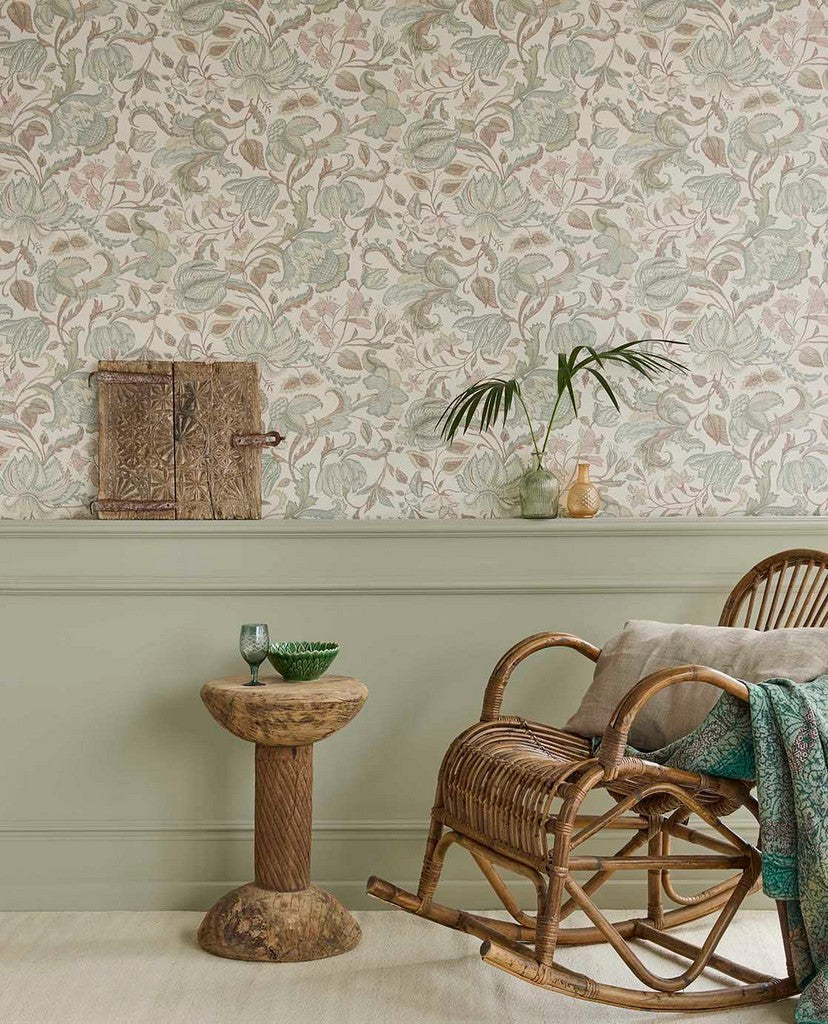 Amber Silken Floral wallpaper