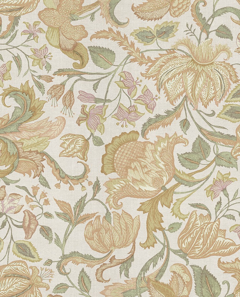 Amber Silken Floral wallpaper