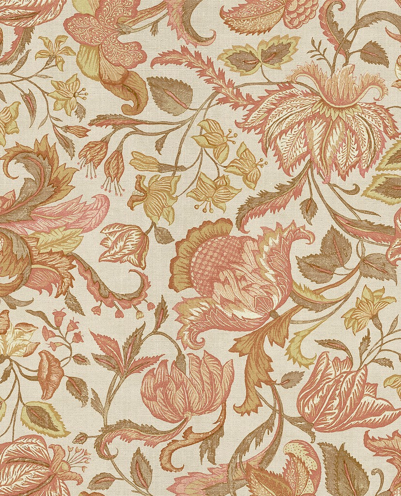 Amber Silken Floral wallpaper