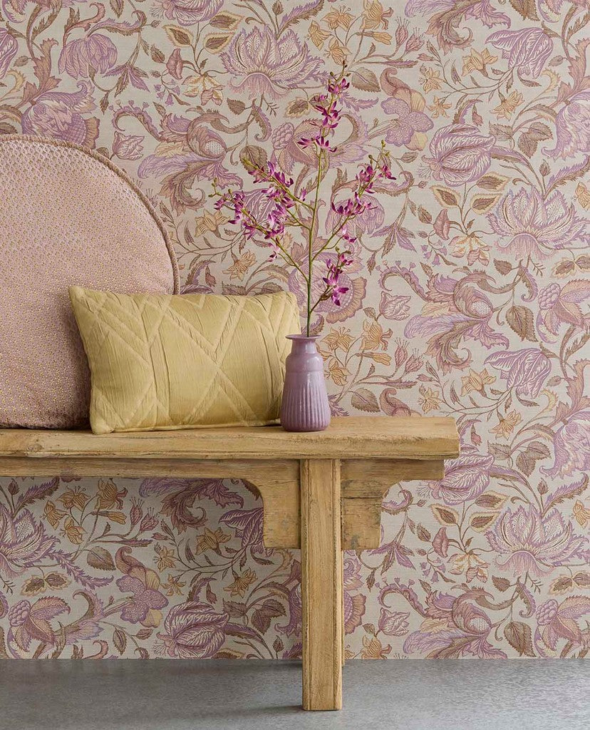 Amber Silken Floral wallpaper