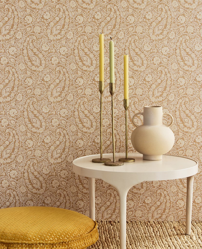 Amber Paisley wallpaper