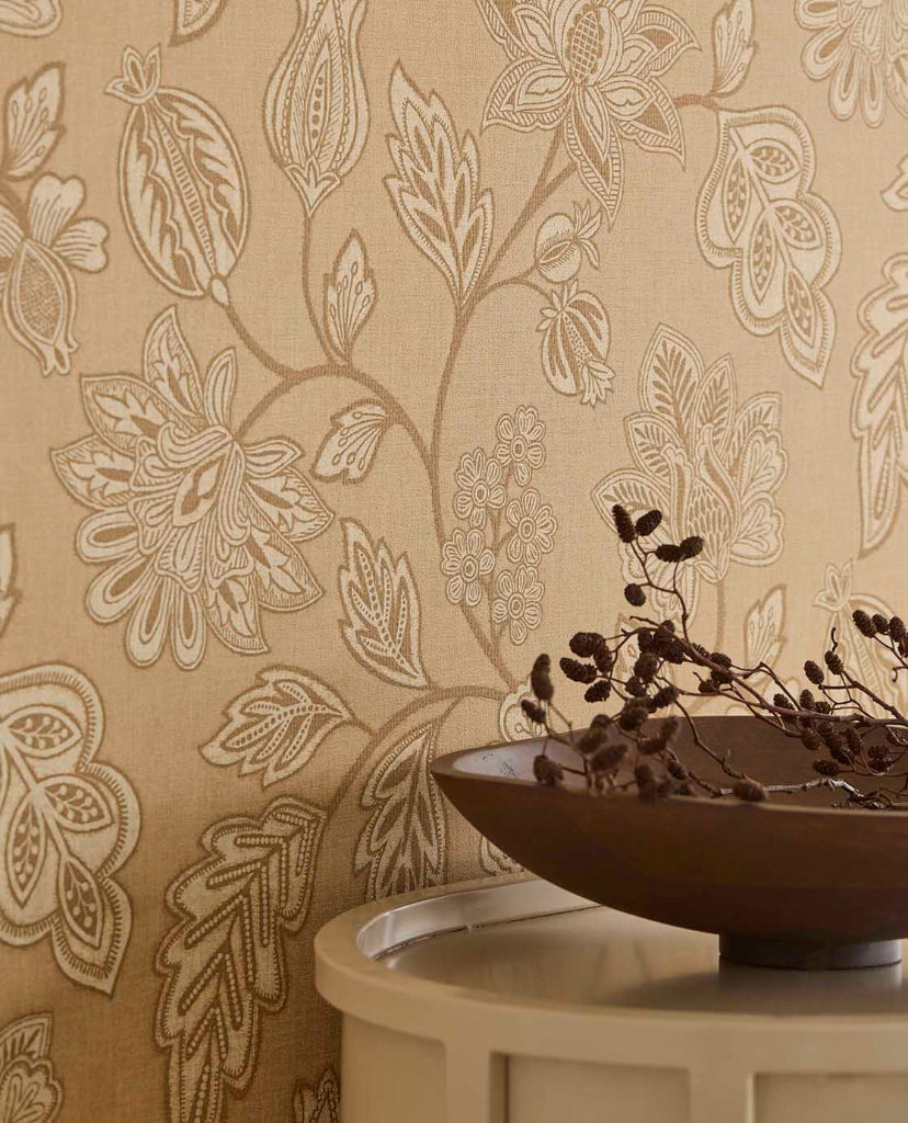 Amber Trailing Floral wallpaper