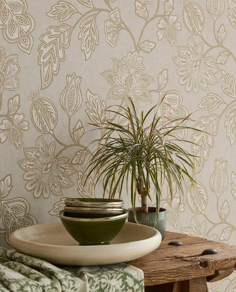 Amber Trailing Floral wallpaper