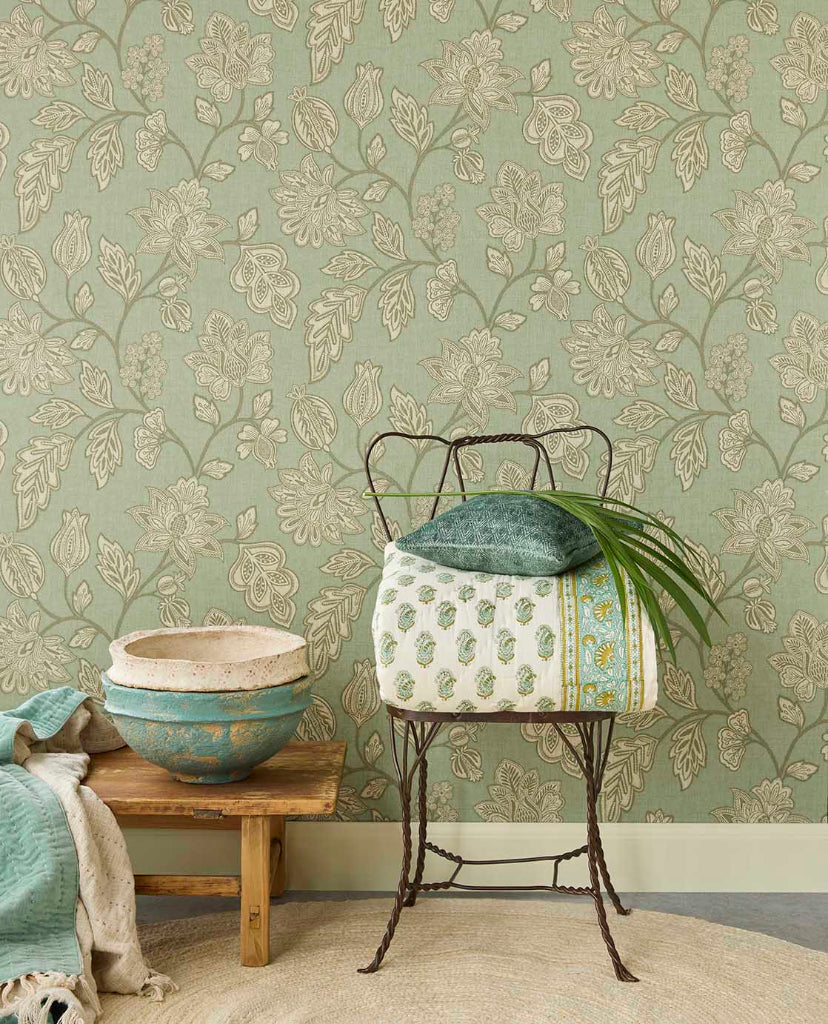 Amber Trailing Floral wallpaper