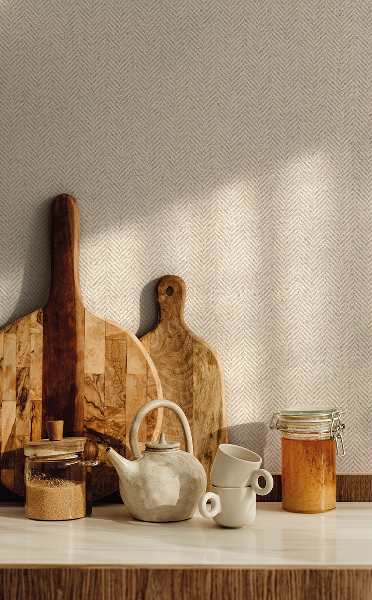 Woven Banbury Herringbone wallpaper