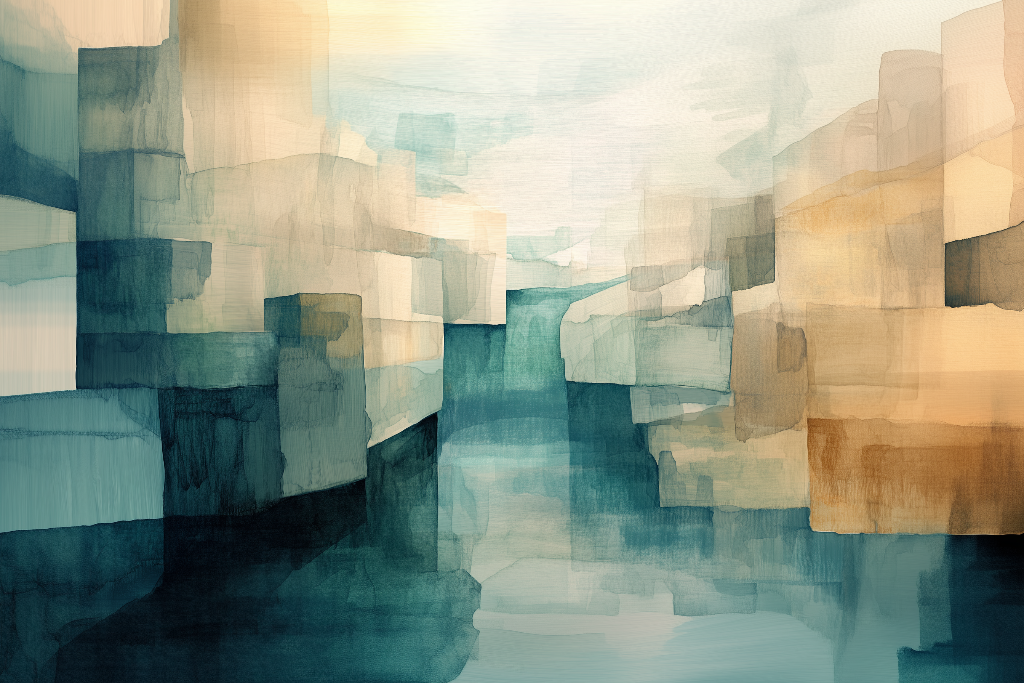 Abstract Reflections mural