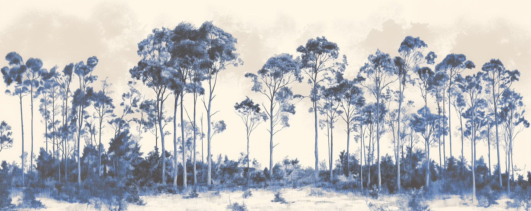Bluegum Etching mural
