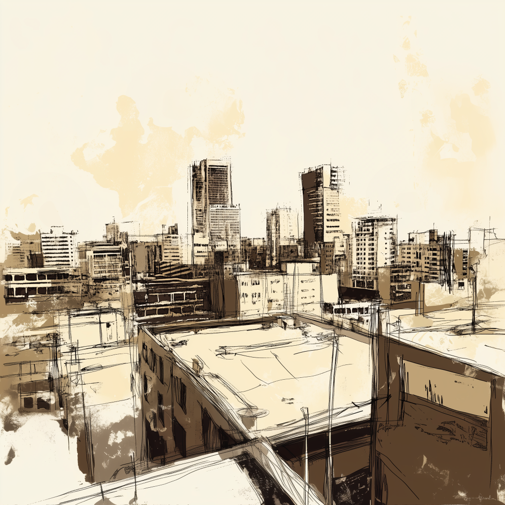 City Sketch mural