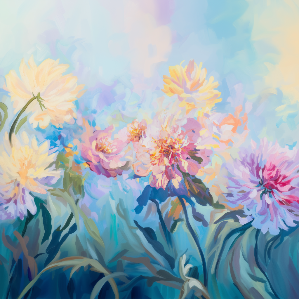 Dancing Peonies mural