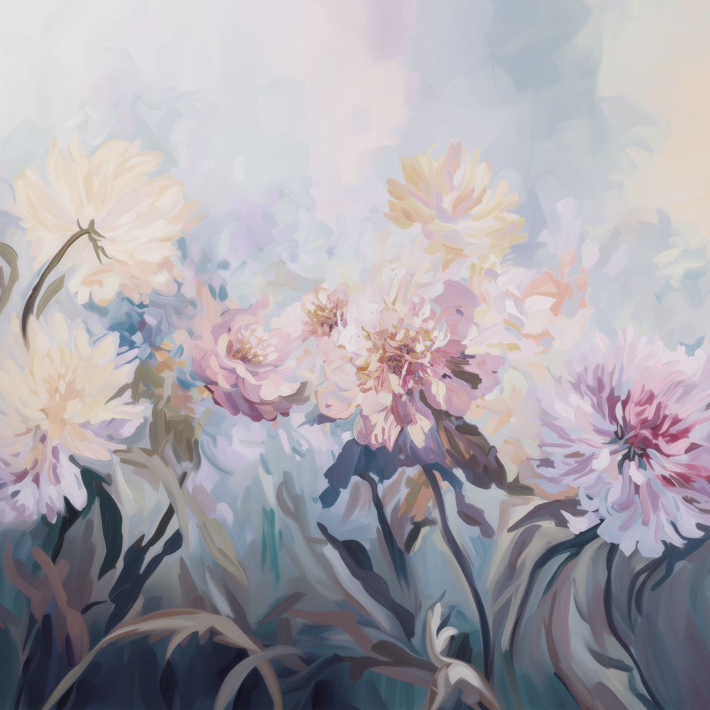 Dancing Peonies mural