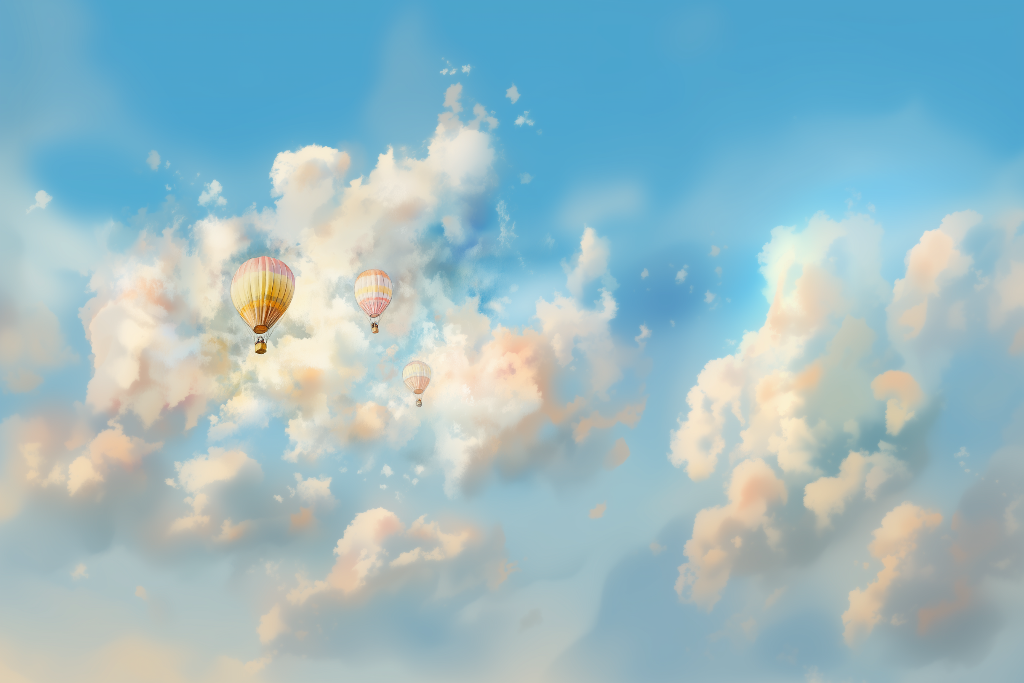 Hot Air Balloons mural