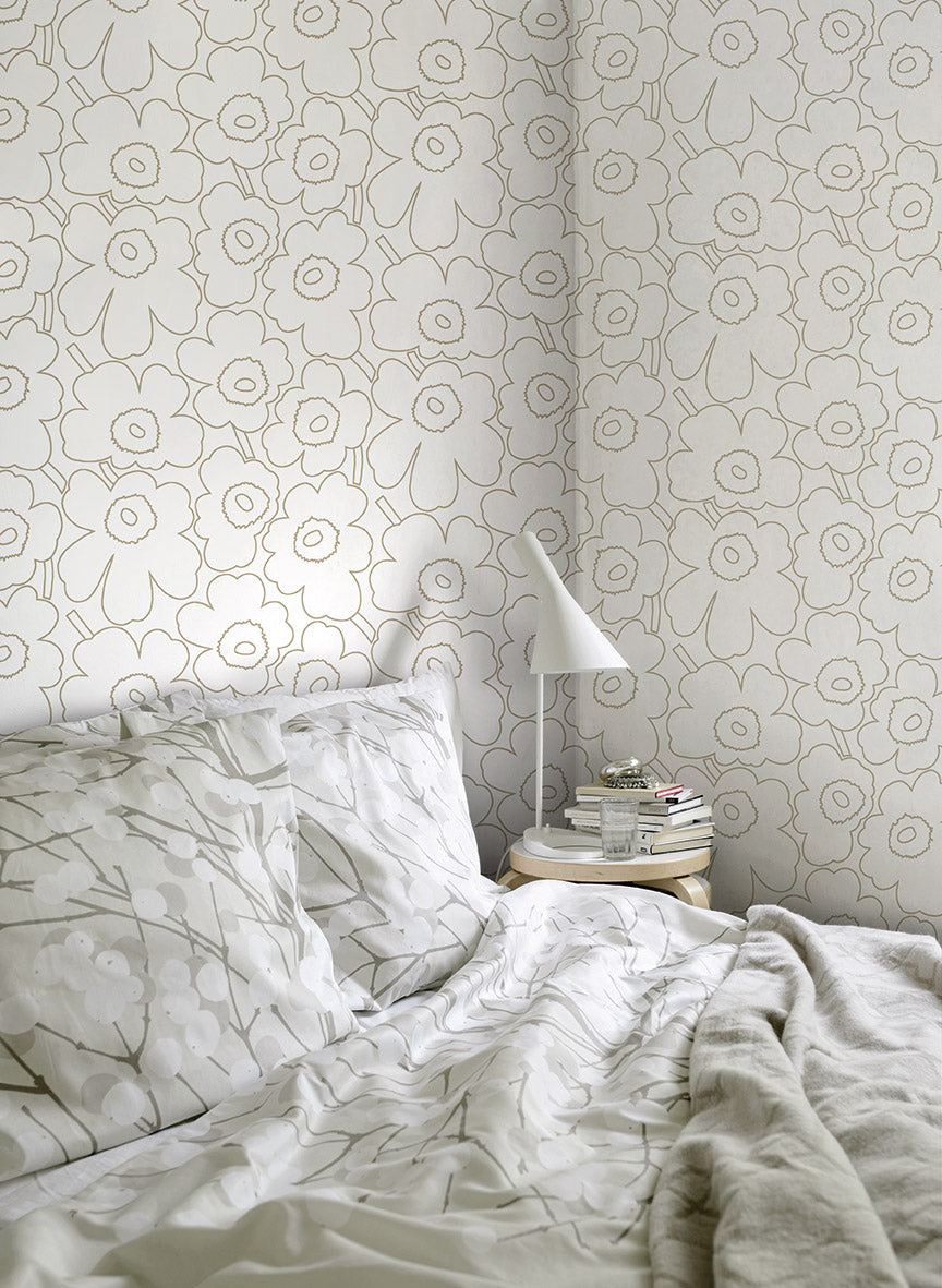 Marimekko Piirto Unikko Outline Matt wallpaper