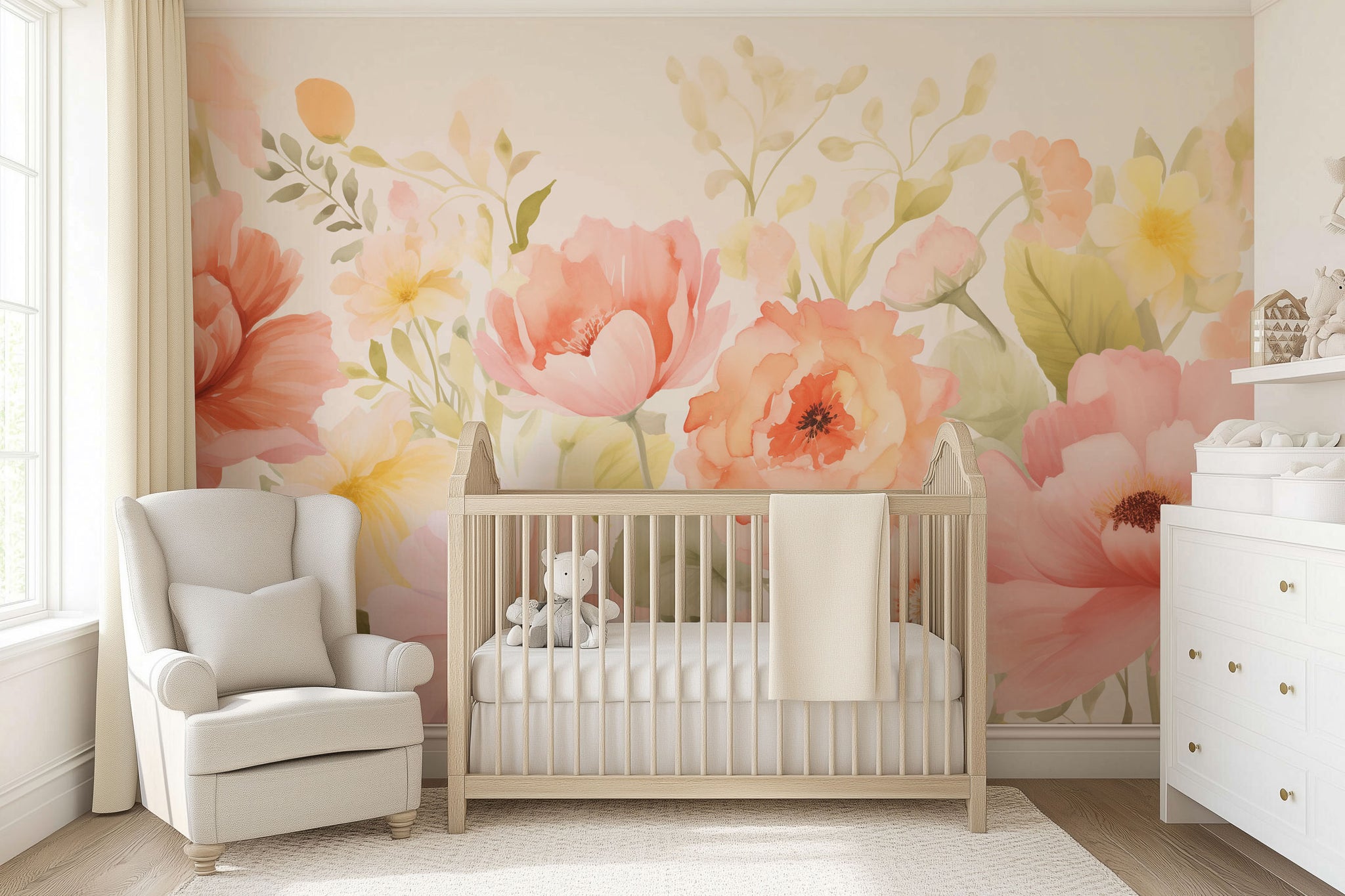 Peach Sunsation mural