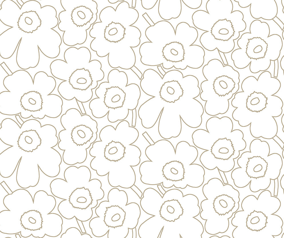 Marimekko Piirto Unikko Outline Matt wallpaper