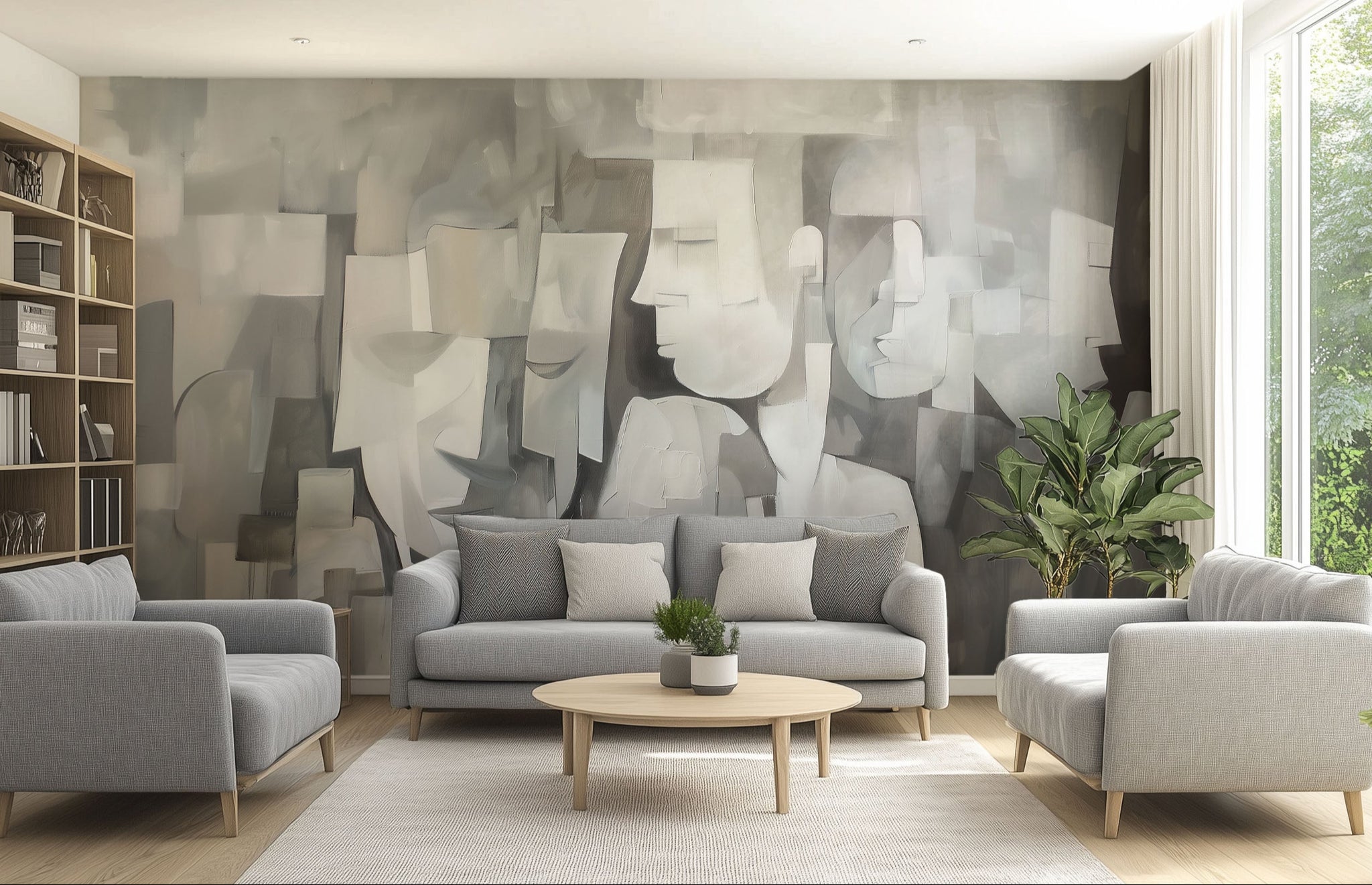 Visages mural