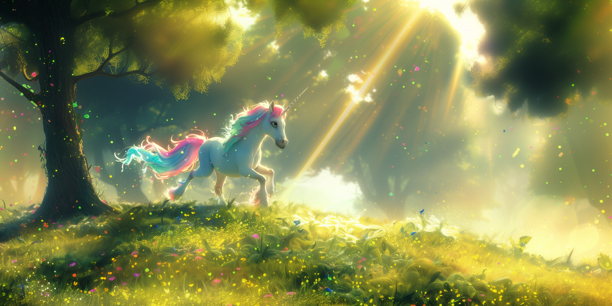 Prancing Unicorn mural