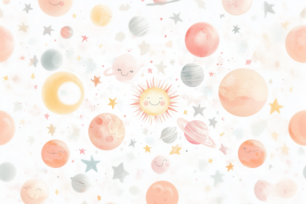 Smiley Planets mural