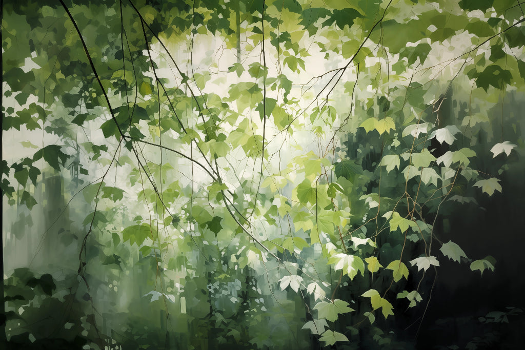 Sunlit Leaves mural