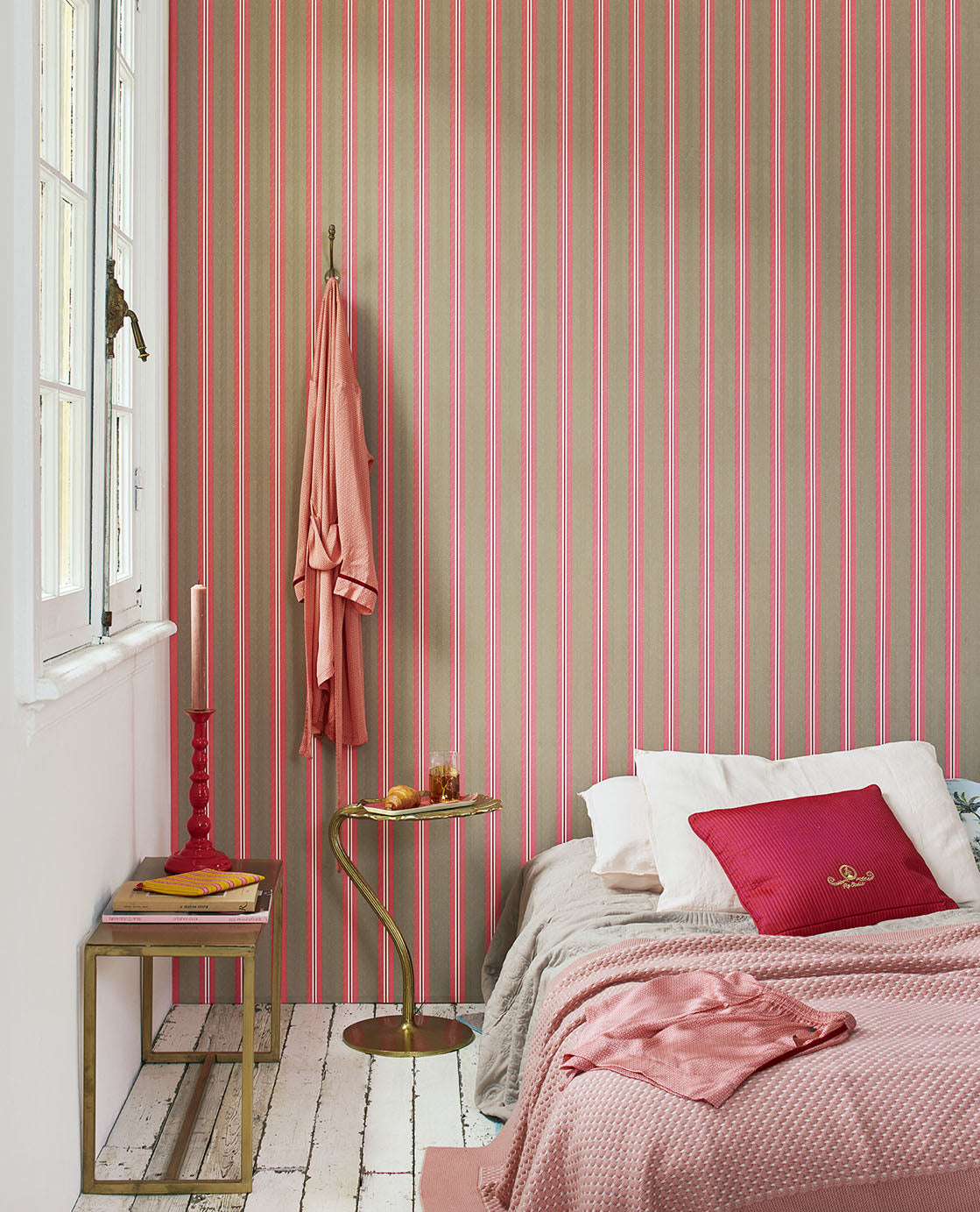 Baby Pure Pink Stripes – Print A Wallpaper