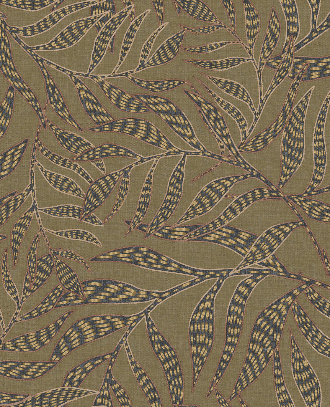 Terra Tribal Batik Leaf wallpaper