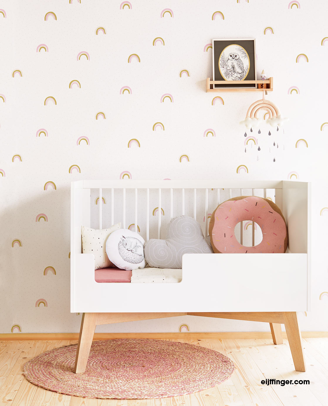 Eijffinger Mini Me rainbow kids wallpaper 399010 Multicolour