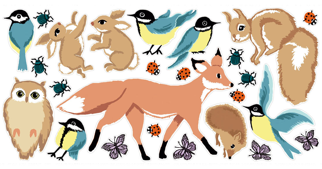 Wallpower Junior In the Woods animal stickers